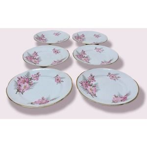 Royal Tara Fine Bone China Ireland Floral Plate Strawberry Blossom lot 6